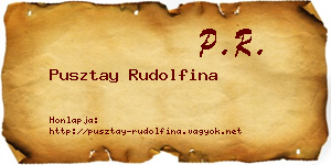 Pusztay Rudolfina névjegykártya
